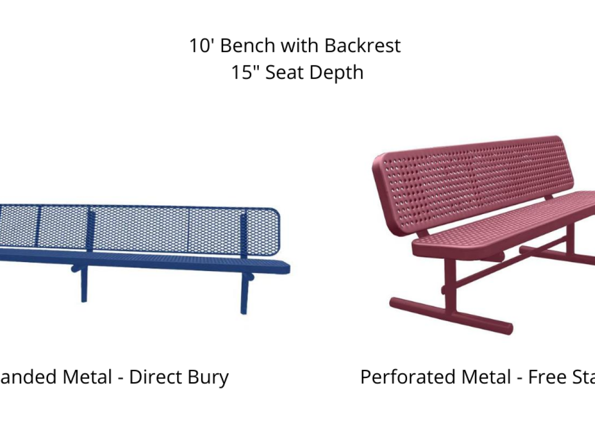 Outdoor Benches with Backrest - SWS Group